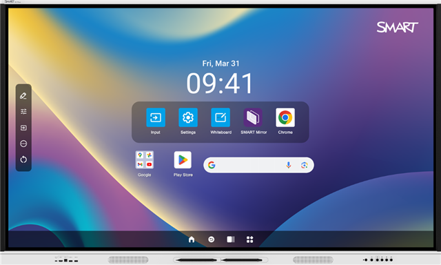 Includes 5 year SMART Limited warranty 75" 4K UHD (3840 &times; 2160) LED 16:9 60Hz 400 cd/m&sup2; 2x20W speakers, includes 2 pens, Embedded Android OS, SMART Mirror, SMART Notebook, SMART Product Drivers and SMART Ink