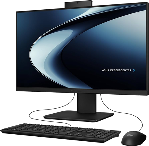 23.8", FHD (1920 x 1080), 250nits, Anti-glare display, LED Backlit, Intel&reg; Core&trade; 5 Processor 210H 2.2 GHz (12MB Cache, up to 4.8 GHz, 8 Cores, 12 Threads), 16GB DDR5 SO-DIMM, 256GB M.2 NVMe&trade; PCIe&reg; 4.0 SSD, 1080p FHD camera with IR function to support Windows Hello, With Privacy Shutter, Built-in array microphone, Built-in speakers, Wi-Fi 6E(802.11ax) (Triple band) 2*2 + Bluetooth&reg; 5.4 Wireless Card, 1x Kensington lock, 1x 3.5mm combo audio jack, 1x USB 2.0 Type-A, (side I/O), 1x DC-in, 1x RJ45 Gigabit Ethernet, 1x HDMI out 1.4, 1x USB 3.2 Gen 1 Type-C, 3x USB 3.2 Gen 1 Type-A, (rear I/O), Stand included, Wired black keyboard, Wired optical mouse, 6.9 kg, Black, Windows 11 Home.