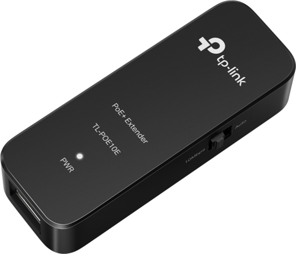 Omada Fast Ethernet PoE+ Extender</br>PORT: 1&times;10/100 Mbps RJ45 PoE IN Port, 1&times;10/100 Mbps RJ45 PoE OUT Port</br> SPEC: 802.3af/at devices, 20 W Max PoE Output,  Desktop Plastic Case</br>FEATURE: Up to 250 m data and power transmitting range under 10Mbps mode, Plug and Play"</br>