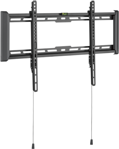 BRATECK 37"-86" Ultra-Slim Fixed Wall Bracket. Max Load: 75kg. VESA Support up to 600x400. Built-in Bubble Level. Curved Display Compatible. Colour: Black.