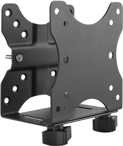 With the CPB-1 multifunctional thin client mount, placing your computer in a convenient, accessible place has never been easier. You'll be able to mount your computer instead of leaving it on the floor to take up your foot space! The universal design adapts to the dimensions of the box, while its mounting interface attaches to a variety of surfaces: a VESA plate, directly to a desk, clamped to a pole. Straps are included for increased stability. Its weight capacity is 5kg/11lbs. The CPB-1 is not only a great organizational tool but also reduces the CPU&rsquo;s internal contamination and extends equipment life.