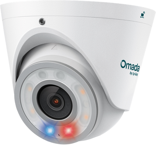 Omada 8MP Turret PoE Security Camera</br>SPEC: 8MP, 4mm Fixed Lens, 1/2.7" Progressive Scan CMOS, H.265+, IR/White LED, 25fps (3840 &times; 2160), Red-Blue Alarm light, IP67, PoE/DC 12V, 120dB WDR, Built-in Mic/Speaker, micro-SD Slot (up to 512GB), ONVIF Profile S/G/T, Ideal for Fusion Gateway</br>