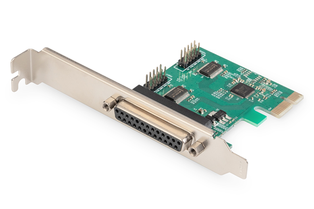 PCI Express I/O controller Card With low profile brackets, Multi-I/O PCIe card, 2x DB9 serial ports, UART16C450/550, 1x DB25 parallel port, Windows 8, 7, Vista, XP, Server 2003, Win 10 driver http://ftp.assmann.com/pub/DS-/DS-30040-2___4016032317760/DS-30040-2_driver_Driver%20Win10_20160728.rar</br>